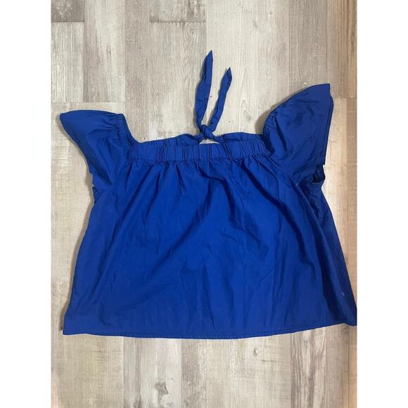Who what wear royal blue off the shoulder blouse. Size Large - Picture 10 of 12
